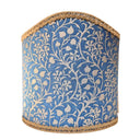 Fortuny Fabric Granada Blue & Silvery Gold Venetian Half Lampshade