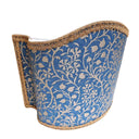 Fortuny Fabric Granada Blue & Silvery Gold Venetian Half Lampshade