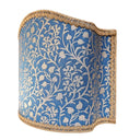 Fortuny Fabric Granada Blue & Silvery Gold Venetian Half Lampshade