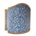 Fortuny Fabric Granada Blue & Silvery Gold Venetian Half Lampshade