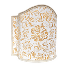 Venetian Lamp Shade in Fortuny Fabric Yellow & White Cimarosa Half Lampshade