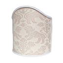 Wall Sconce Clip-On Shield Shade Fortuny Fabric Richelieu Monotones Half Lampshade