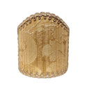 Clip-On Mini Lampshade Rubelli Ruzante Gold Silk Damask Fabric Shield Shade
