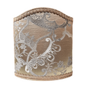 Venetian Lampshade in Rubelli Silk Lampas Deep Green Madama Butterfly Pattern
