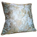 Handmade Decorative Pillow Made With Jade Green & Gold Jacquard Rubelli Fabric Mirage Pattern