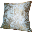 Handmade Decorative Pillow Made With Jade Green & Gold Jacquard Rubelli Fabric Mirage Pattern