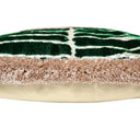Handmade Decorative  Pillow With Brush Fringe Green Modern Art Rubelli Velvet With Luigi Bevilacqua Framed Front Panel