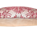 Handmade Decorative Pillow Made With Fortuny Fabric – Red & Silvery Gold Demedici Pattern