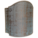 Venetian Lamp Shade Rubelli Venier Jacquard Fabric Aqua Blue & Gold Half Lampshade