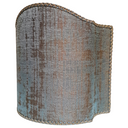 Venetian Lamp Shade Rubelli Venier Jacquard Fabric Aqua Blue & Gold Half Lampshade