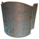 Venetian Lamp Shade Rubelli Venier Jacquard Fabric Aqua Blue & Gold Half Lampshade
