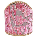 Wall Sconce Clip-On Lampshade Luigi Bevilacqua Velvet Antique Pink Da Vinci Pattern