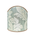 Clip-On Mini Lampshade Rubelli Ruzante Jade Silk Damask Fabric Shield Shade