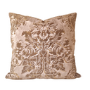 Handmade Decorative Pillow Made With Fortuny Fabric – Tortoise & Gold Dandolo Pattern