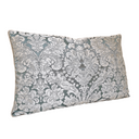 Handmade Decorative Pillow Made With Silk Brocatelle Rubelli Fabric Aqua Blue and Silver Tebaldo Pattern