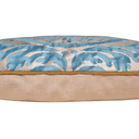 Handmade Decorative Pillow Made With Fortuny Fabric – Blue-Green & Silvery Gold Orsini Pattern