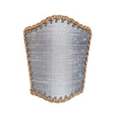 Wall Sconce Venetian Clip On Shield Shade Grey Shantung Silk