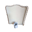 Wall Sconce Venetian Clip On Shield Shade Grey Shantung Silk