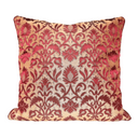 Handmade Decorative Pillow Made With Antique Red Silk Brocatelle Luigi Bevilacqua Fabric Rinascimento Pattern