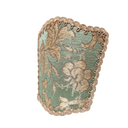 Wall Sconce Venetian Clip On Shield Shade in Green and Gold Silk Jacquard Rubelli Les Indes Galantes Pattern