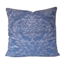 Handmade Decorative Pillow Made With Fortuny Fabric – Barberini Blue Navy Monotones Texture