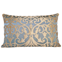 Blue & Gold Silk Jacquard Serlio Rubelli Fabric - Handmade Decorative Pillow