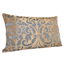 Blue & Gold Silk Jacquard Serlio Rubelli Fabric - Handmade Decorative Pillow