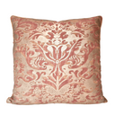 Handmade Decorative Pillow Made With Fortuny Fabric – Rust & Gold Sevigne Pattern
