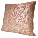 Handmade Decorative Pillow Made With Fortuny Fabric – Rust & Gold Sevigne Pattern