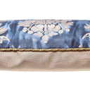 Handmade Decorative Pillow Made With Fortuny Fabric – Midnight Blue & Silvery Gold Dandolo Pattern