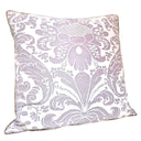 Handmade Decorative Pillow Made With Fortuny Fabric – Lavender & White Caravaggio Pattern