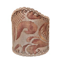 Wall Sconce Clip-On Shield Shade Fortuny Fabric Rust & Gold Sevigne Pattern Mini Lampshade