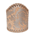 Wall Sconce Clip-On Shield Shade Fortuny Solimena in Silvery Gold & Peach
