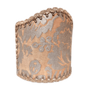 Wall Sconce Clip-On Shield Shade Fortuny Solimena in Silvery Gold & Peach