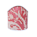 Wall Sconce Clip-On Shield Shade Fortuny Corone Red & Beige