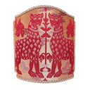 Venetian Half Lampshade Red Silk Brocatelle Luigi Bevilacqua Fabric Fiere Pattern