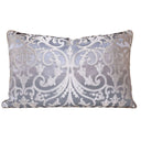 Handmade Decorative Pillow Made With Silk Jacquard Rubelli Fabric Dust Grey Serlio Pattern