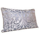 Handmade Decorative Pillow Made With Silk Jacquard Rubelli Fabric Dust Grey Serlio Pattern