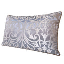 Handmade Decorative Pillow Made With Silk Jacquard Rubelli Fabric Dust Grey Serlio Pattern