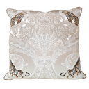 Rubelli Sandokan Ivory Silk Damask Fabric - Handmade Decorative Pillow