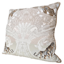 Rubelli Sandokan Ivory Silk Damask Fabric - Handmade Decorative Pillow