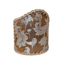 Wall Sconce Clip On Shield Shade in Bronze & Silver Silk Jacquard Rubelli Les Indes Galantes Pattern