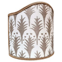 Wall Sconce Clip-On Shield Shade Fortuny Fabric Ivory & Gold Piumette Pattern