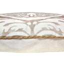 Handmade Decorative Pillow Made With Fortuny Fabric – Champagne & Silvery Gold Orsini Pattern