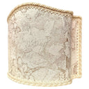 Half Lampshade Ivory and Gold Silk Lampas Rubelli Fabric Dorian Gray Pattern