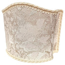 Half Lampshade Ivory and Gold Silk Lampas Rubelli Fabric Dorian Gray Pattern