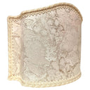 Half Lampshade Ivory and Gold Silk Lampas Rubelli Fabric Dorian Gray Pattern