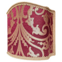 Venetian Lampshade in Rubelli Silk Jacquard Fabric Ruby Red and Gold Serlio Pattern