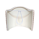 Wall Sconce Clip-On Shield Shade Fortuny Fabric Black & Silver Tapa Pattern Half Lampshade