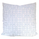 Handmade Decorative Pillow Made With Fortuny Fabric – Powder Blue & White Shiraz Pattern